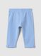 Slim Fit Baby Blue Stretch Cotton Leggings_0