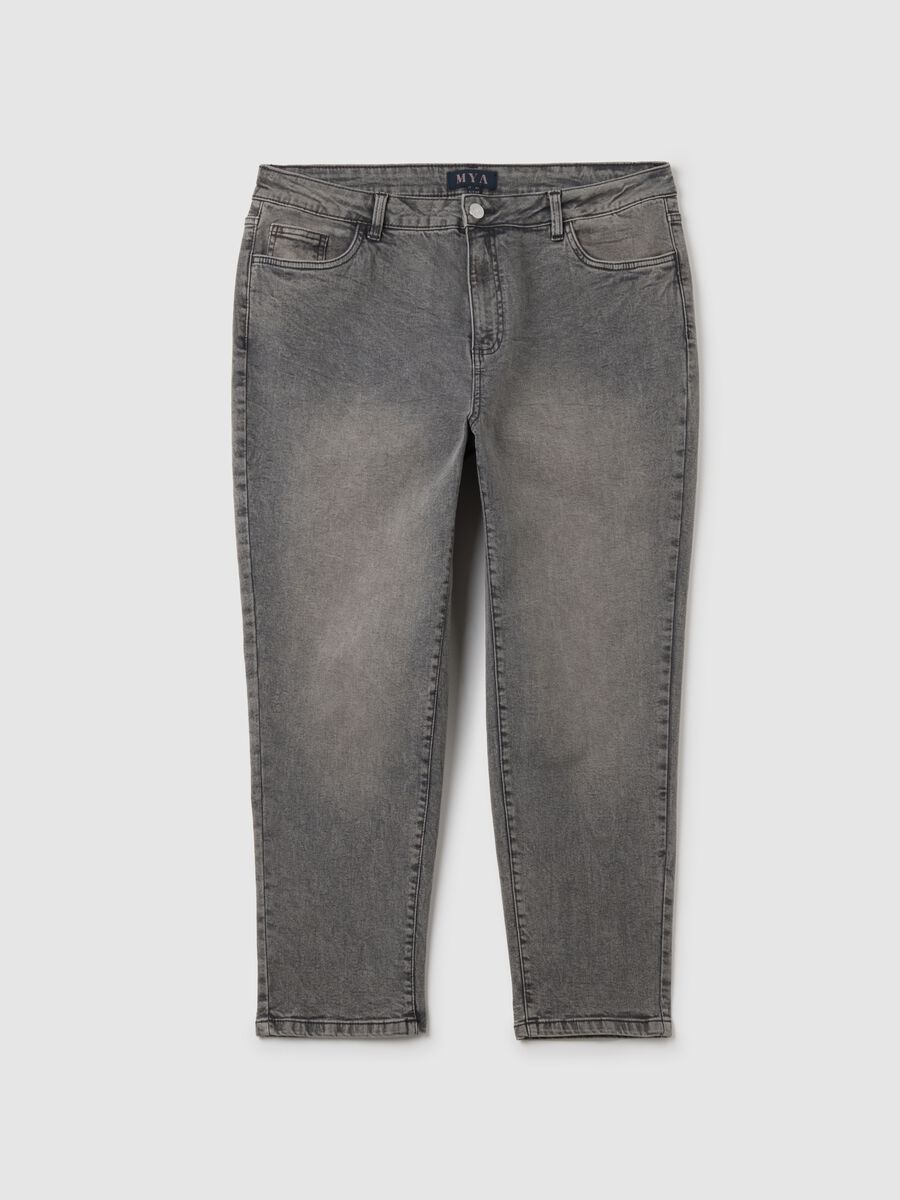 Grey Stretch Cotton Slim Fit Jeans_4