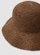 Pure Brown Paper Fabric Panama Hat_1