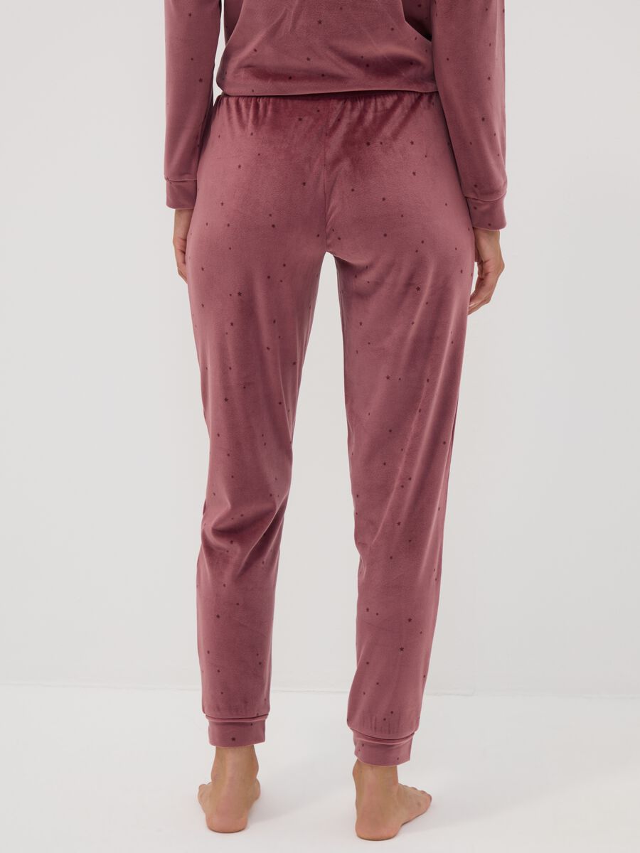 Pink star-print stretch pyjama trousers_3