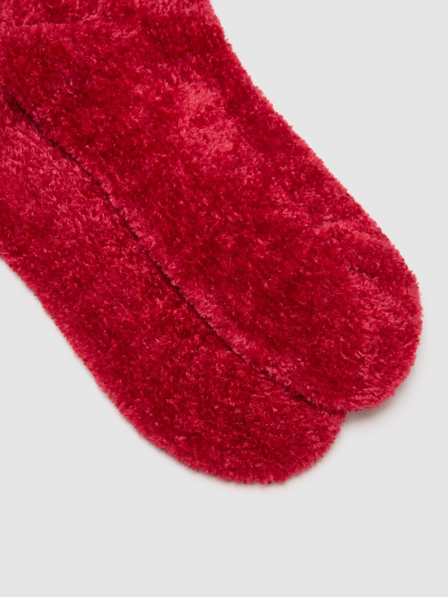 Red Stretch Fabric Socks_2