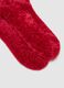 Red Stretch Fabric Socks_2