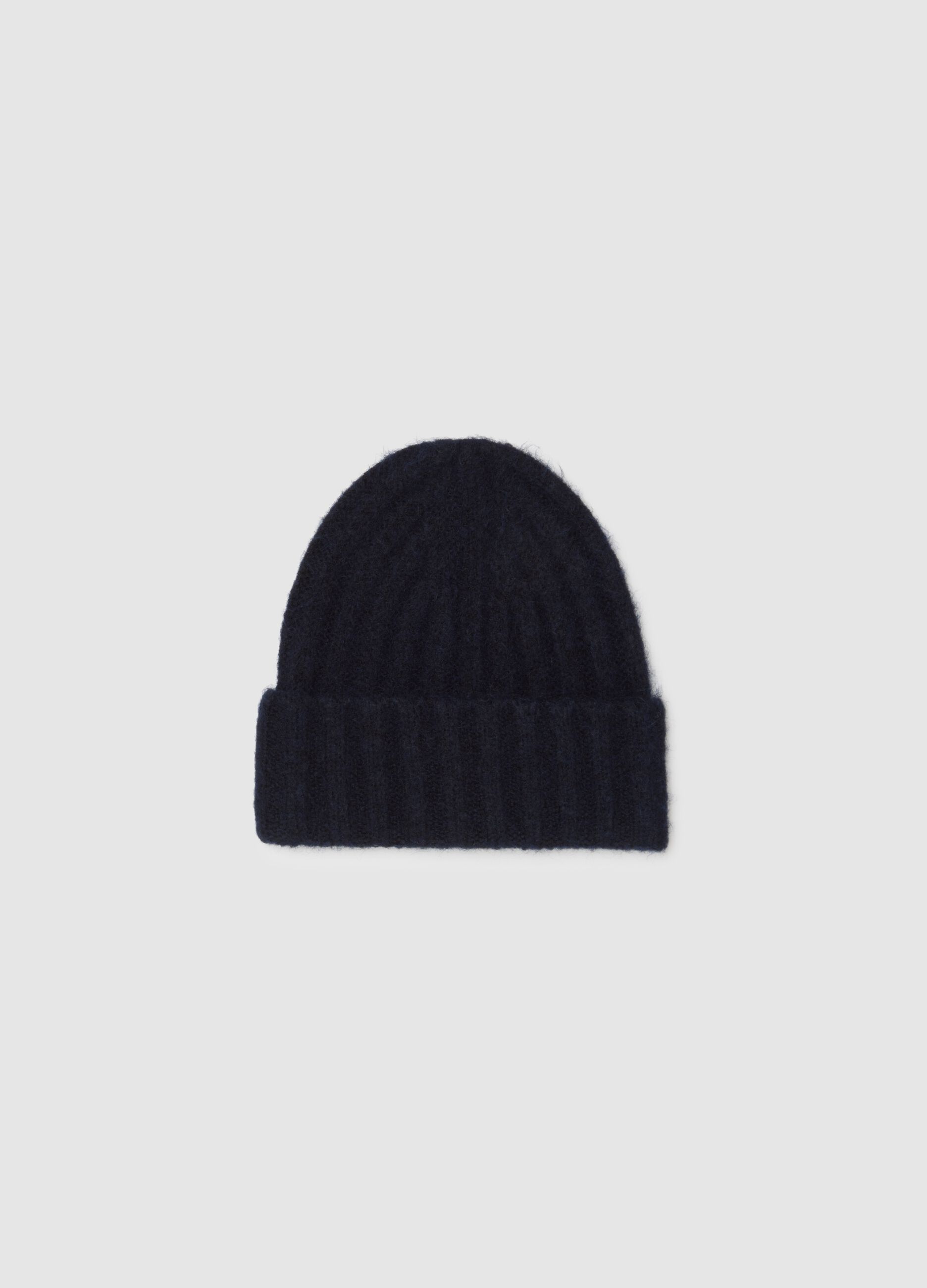 Black Stretch Fabric Cap