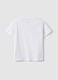 White pure cotton children's T-shirt, regular fit with pocket_1