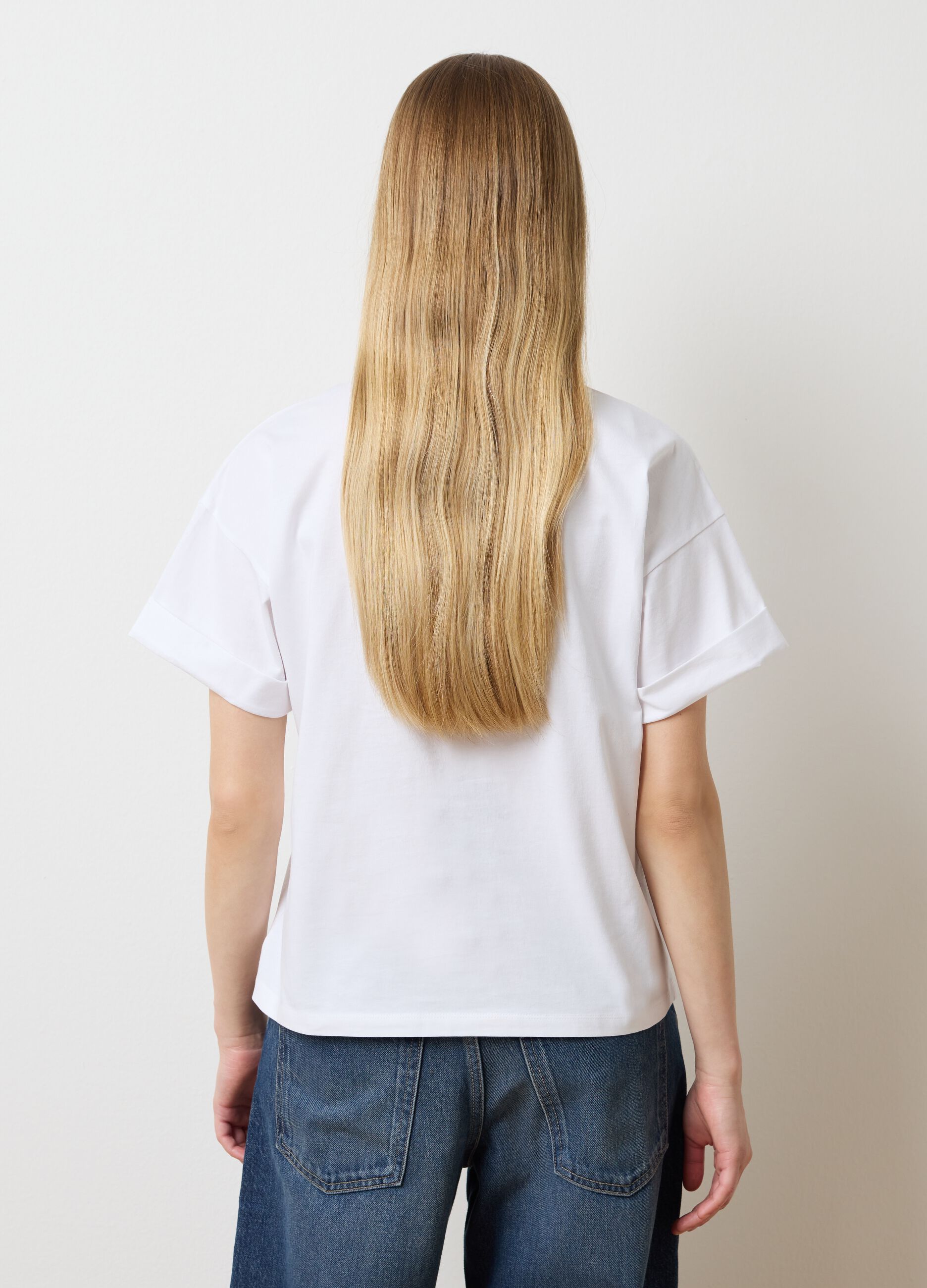 White pure cotton regular fit shirt with print