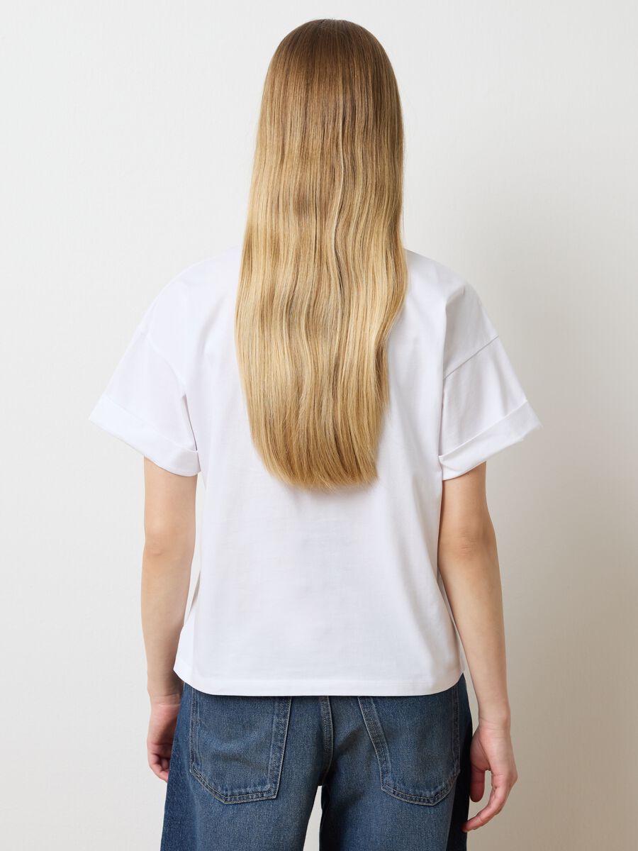 White pure cotton regular fit shirt with print_3