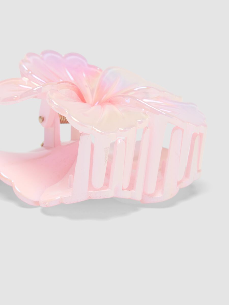 Iridescent Pink Flower-Shaped Clip_2
