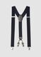 Bretelle blu elasticizzate con clip in metallo_0