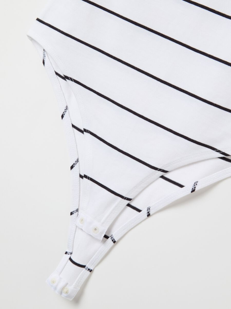 Striped bodysuit with short sleeves_5