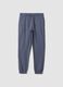 Grey cotton-blend joggers, regular fit_0