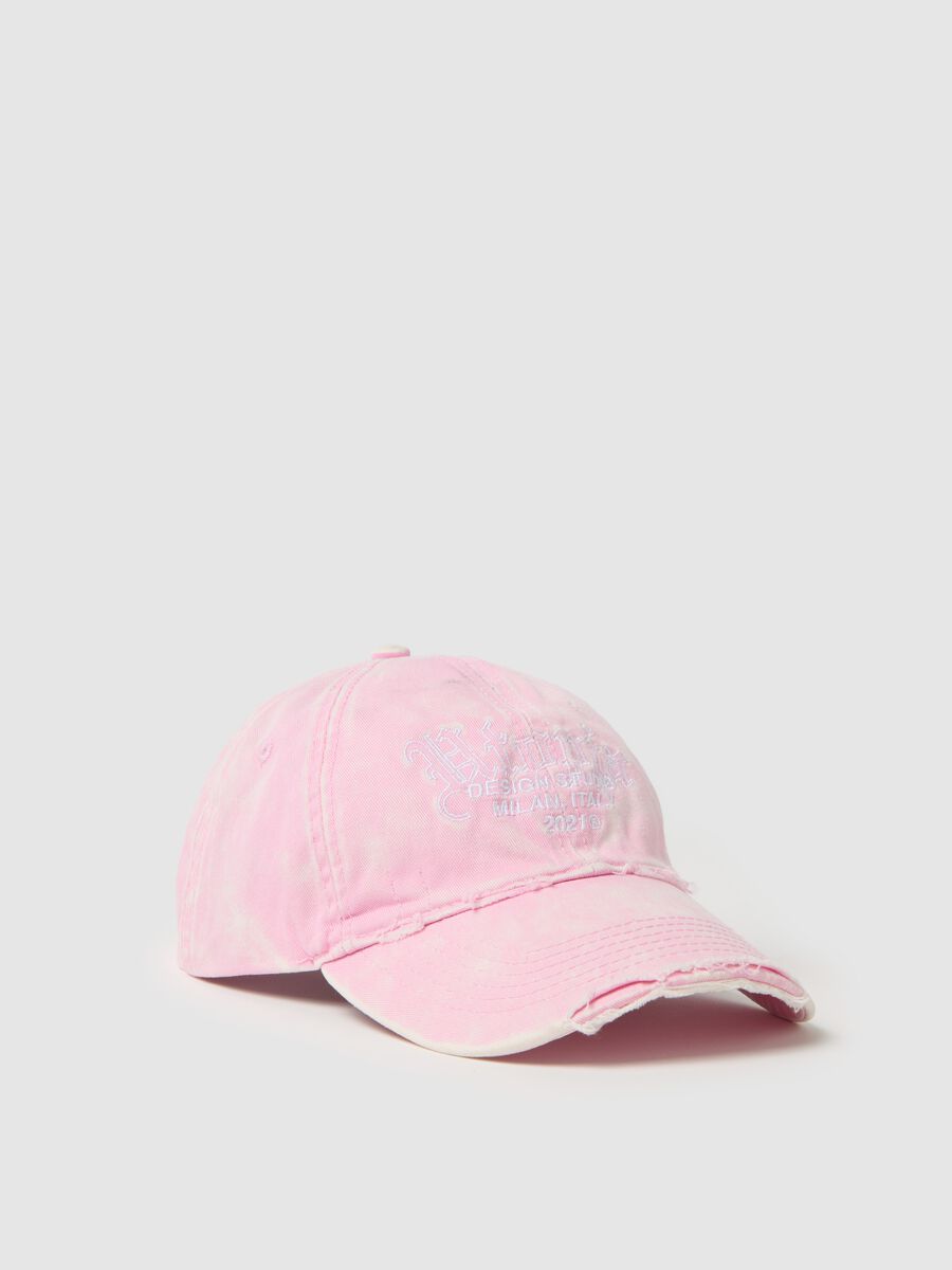 Distressed Washed Pink Cap_0