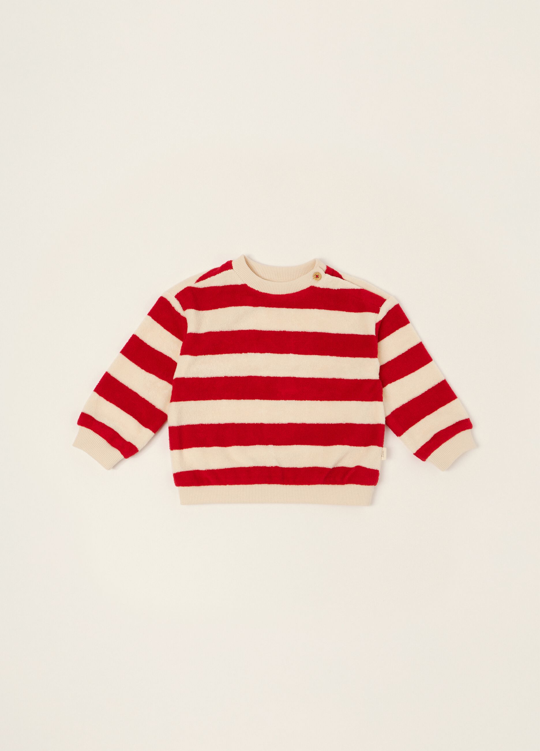 Multicolour striped cotton-blend baby sweatshirt, regular fit