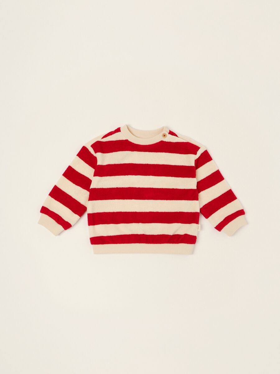 Multicolour striped cotton-blend baby sweatshirt, regular fit_0