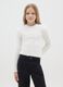 Soft white fitted sweater for girls_0