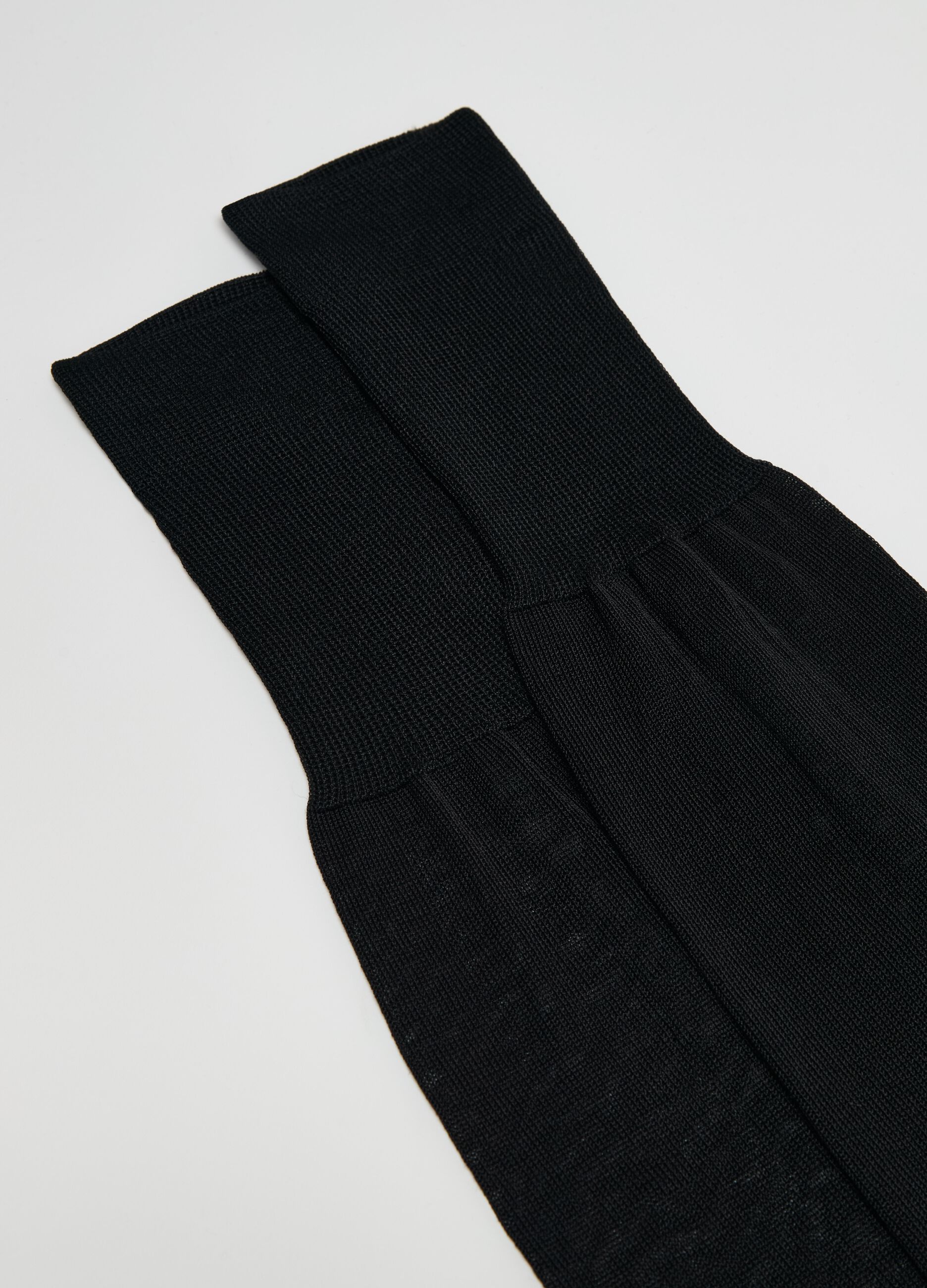 Three-pair pack long socks in Scottish yarn