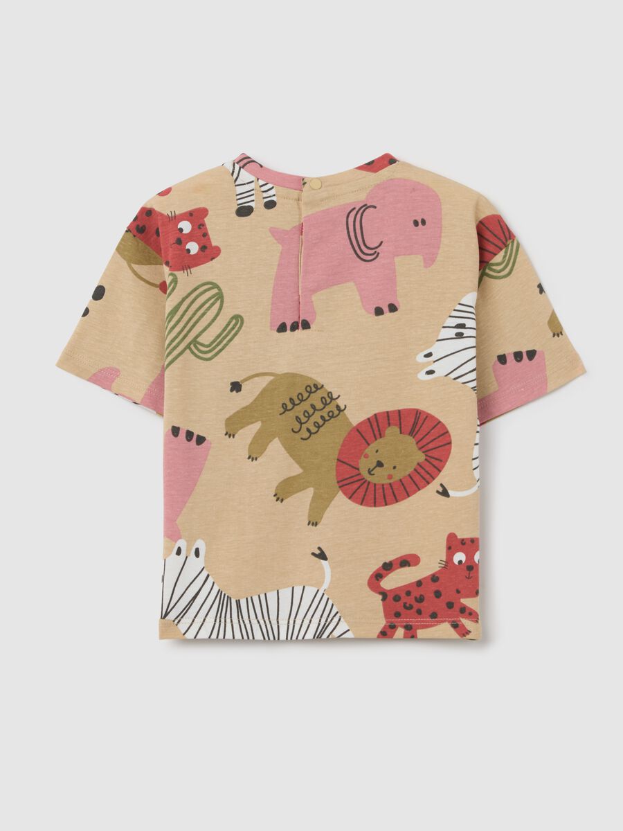 Children's multicolour pure cotton regular fit T-shirt with pattern_1