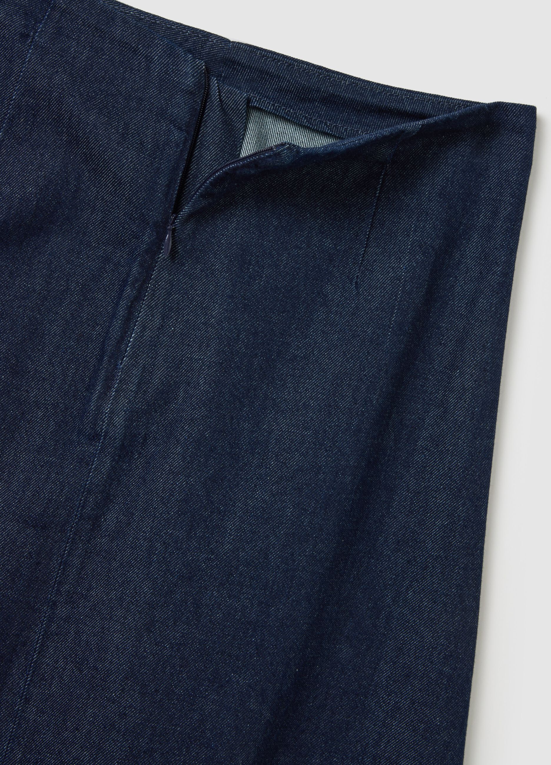 Pure Cotton Blue Skirt Regular Fit