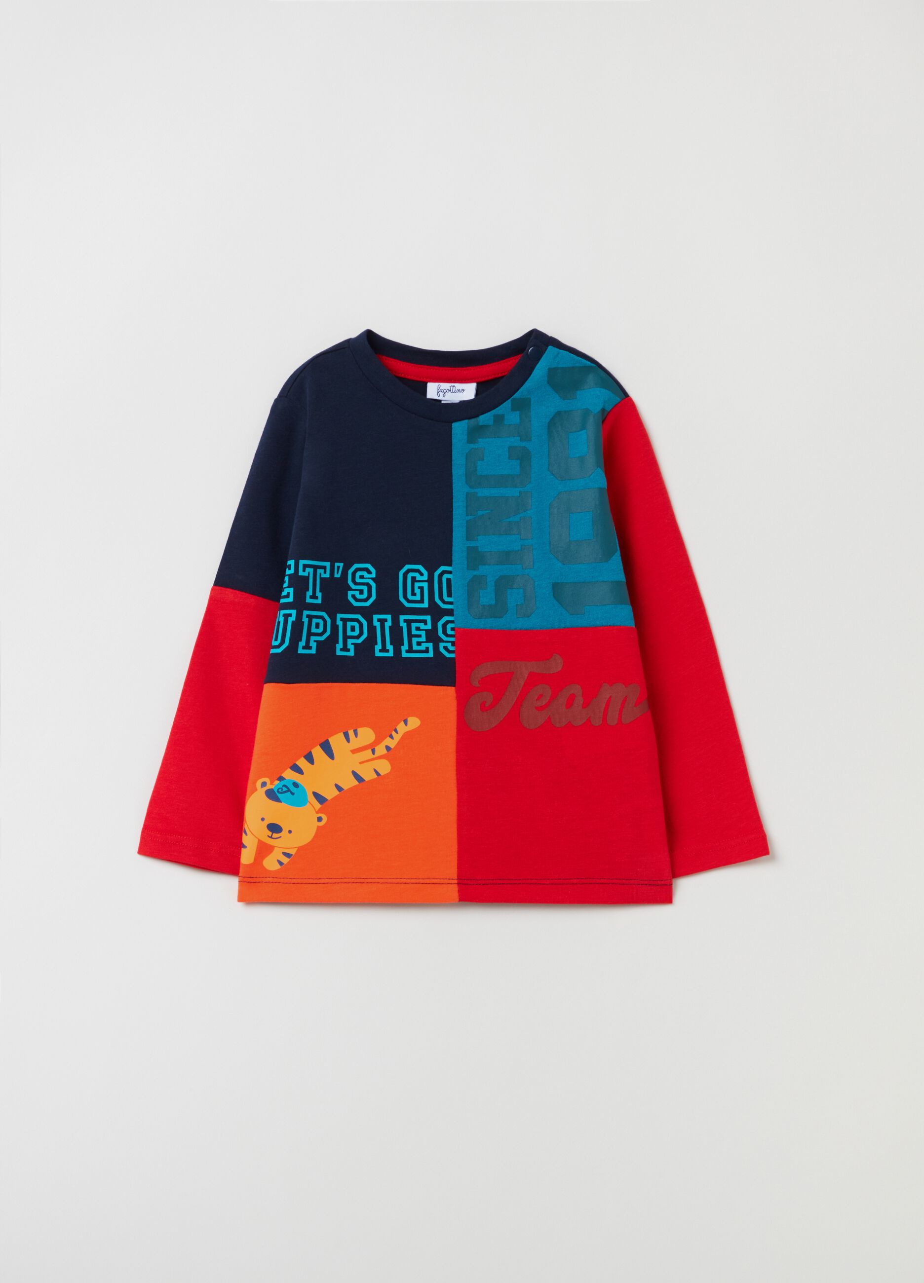 T-shirt a maniche lunghe con stampa_0