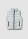 Grey padded gilet with zip and high neck for boys_0
