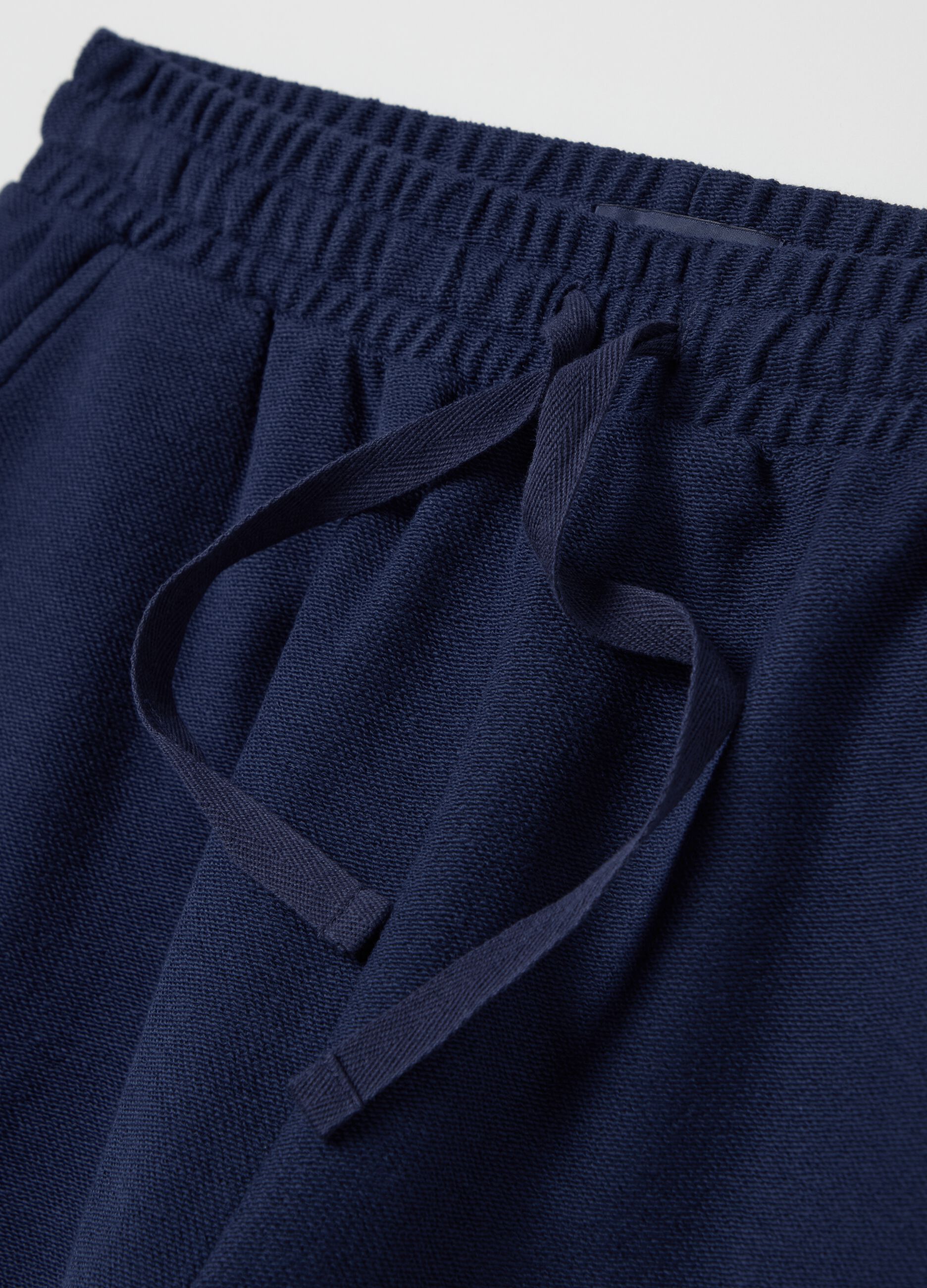 Blue Bermuda shorts in pure Piombo cotton