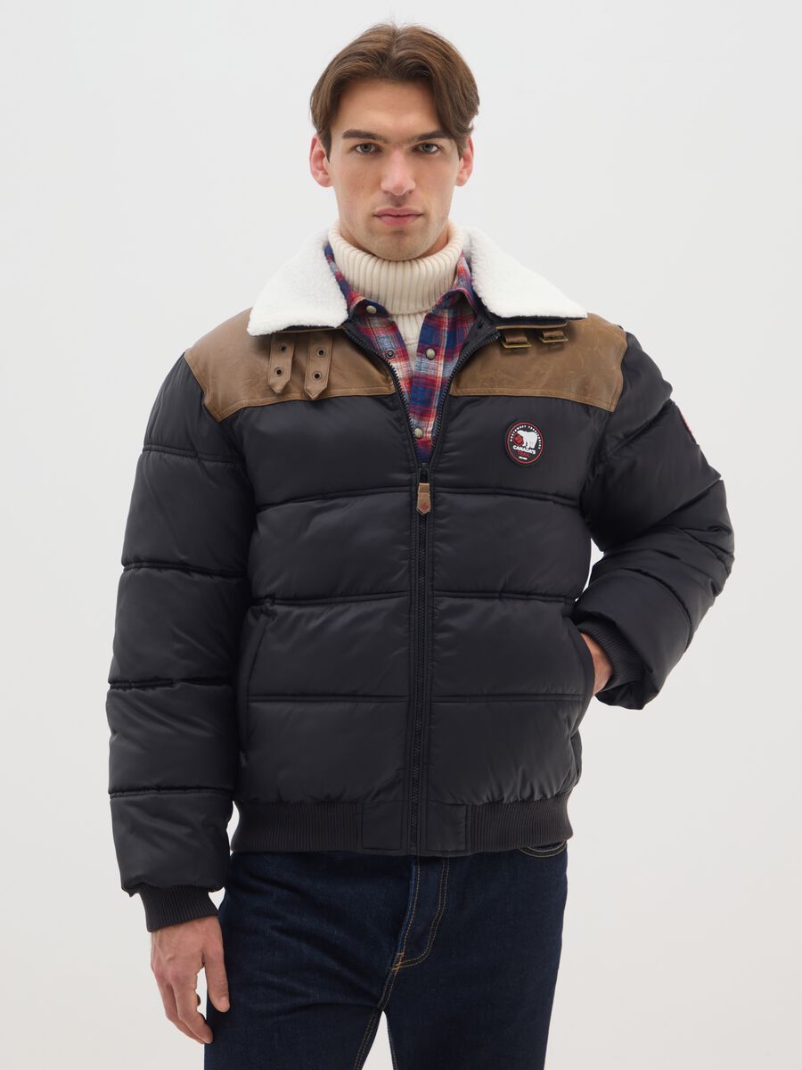 Multicolour padded jacket with zip_0