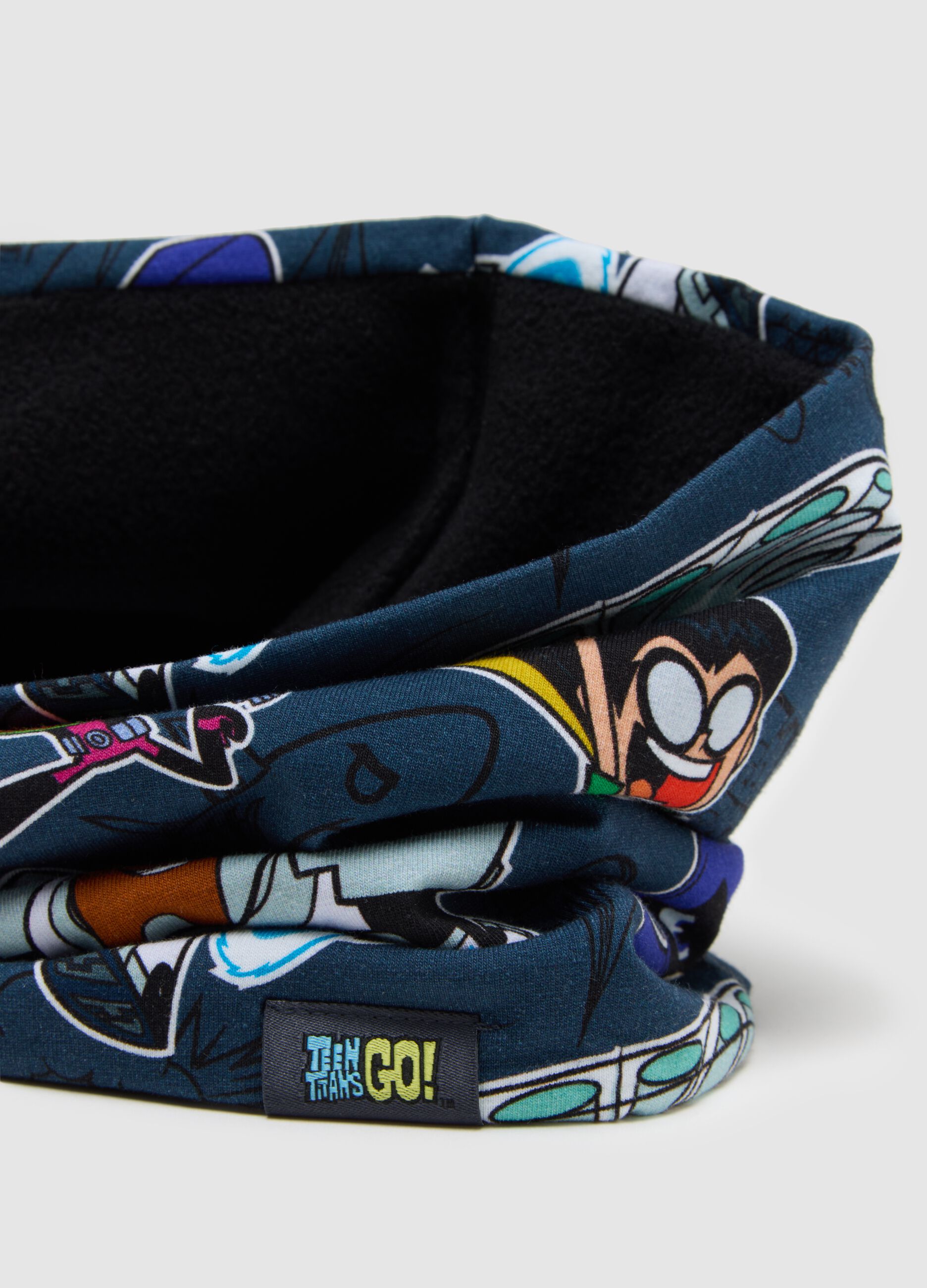 Scaldacollo da ragazzo in cotone multicolor con stampa Teen Titans Go!
