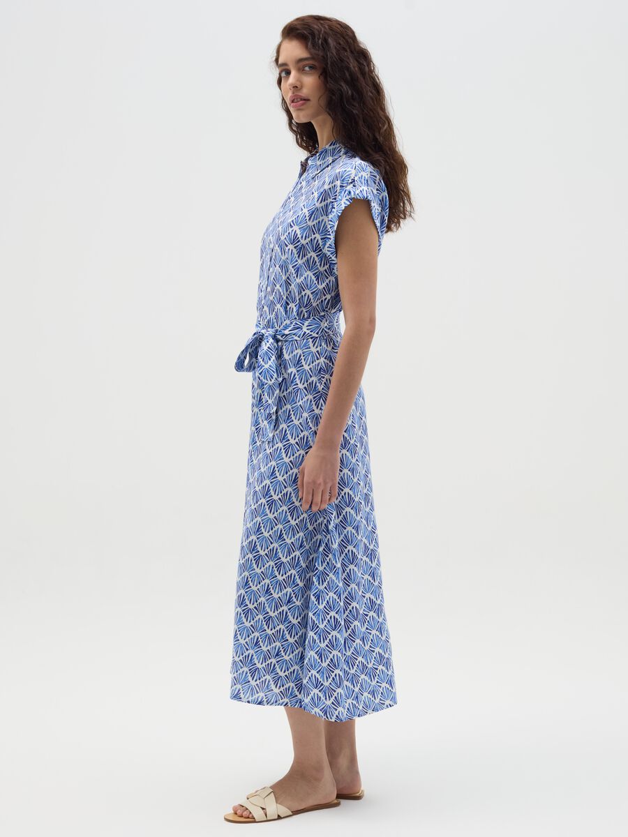 Long shirt dress with belt_1