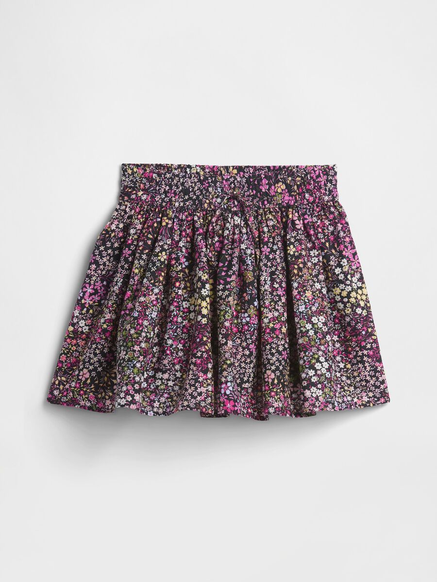 Gonna stampata multicolor in misto cotone e viscosa_0