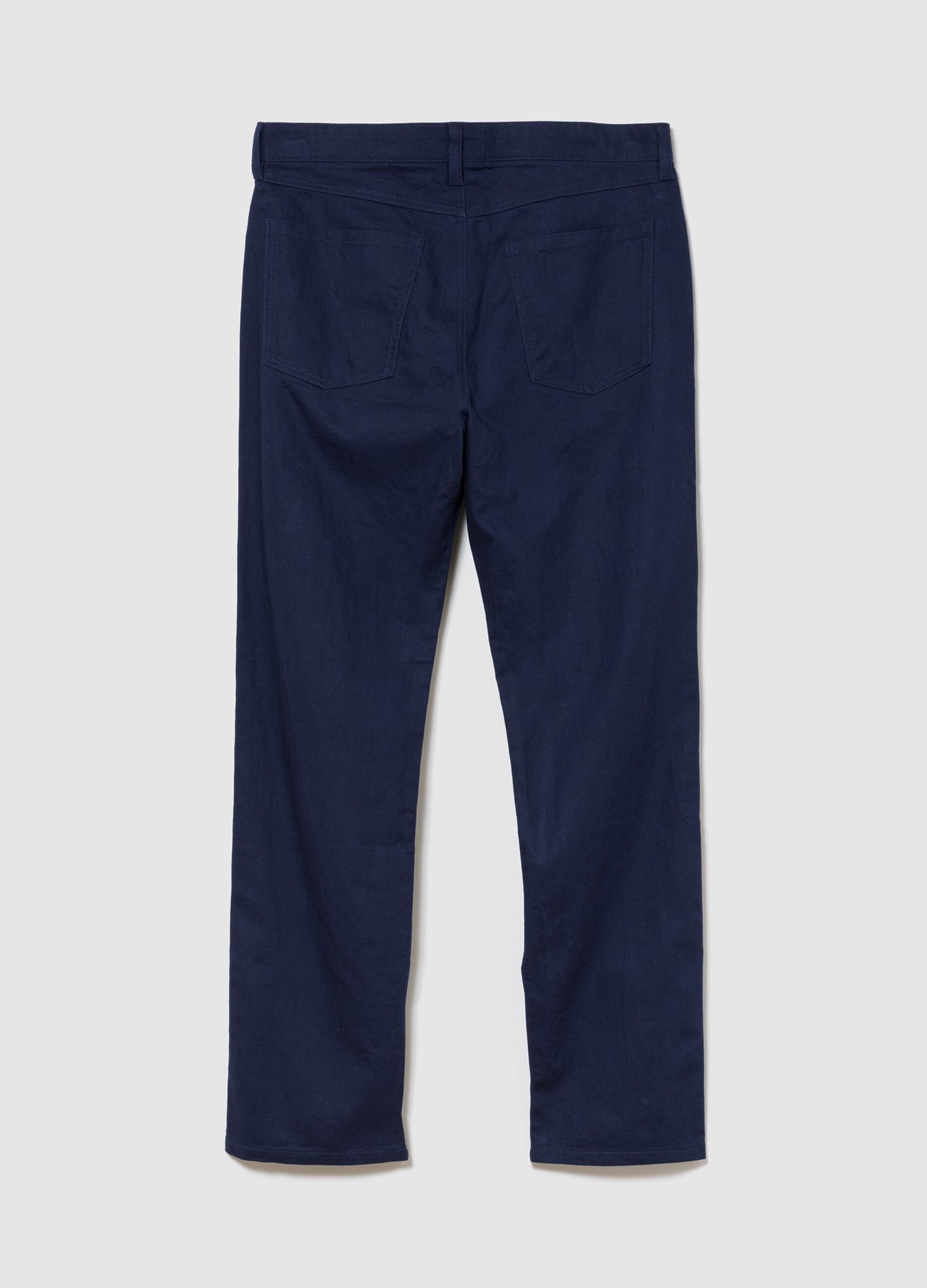 Linen and cotton-blend trousers