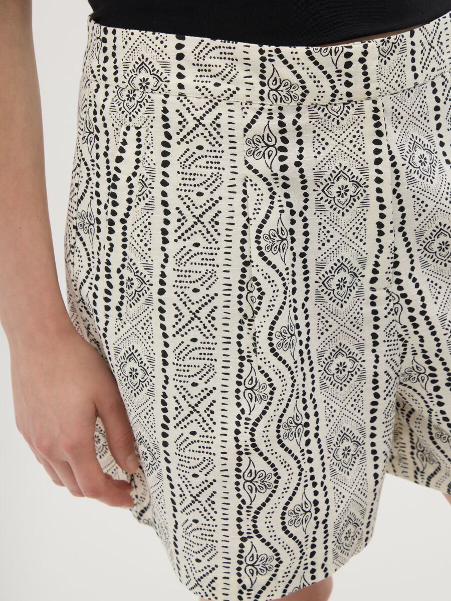 Short da donna in puro cotone multicolor regular fit_2