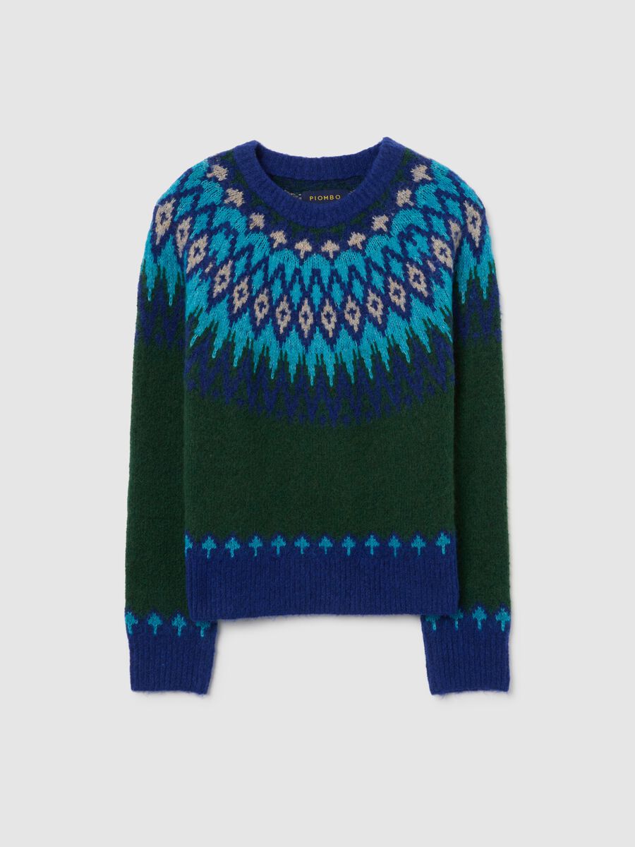 Multicolour Jacquard Pattern Pullover_4