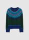 Multicolour Jacquard Pattern Pullover_4