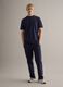 Blue relaxed fit crew neck t-shirt in stretch cotton_1