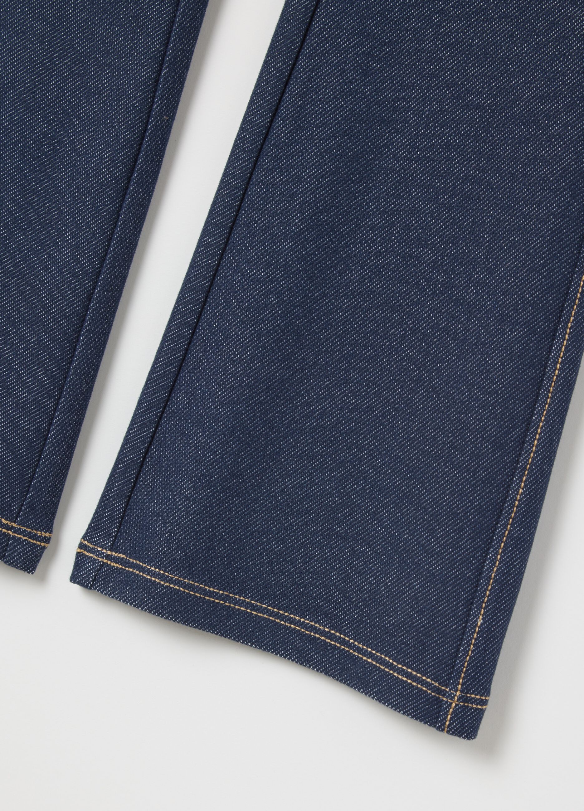 Leggings da bambina in cotone blu skinny fit