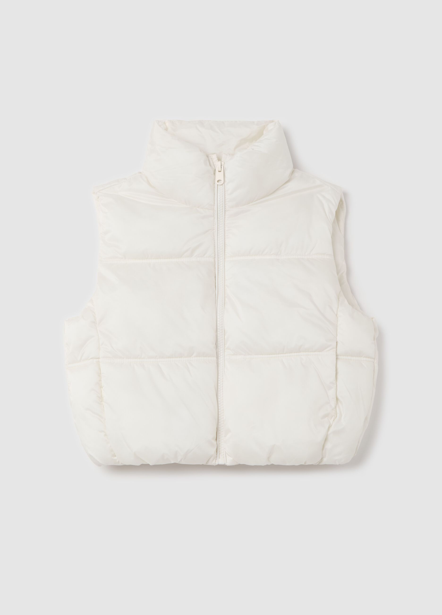 Quilted gilet in water-repellent fabric