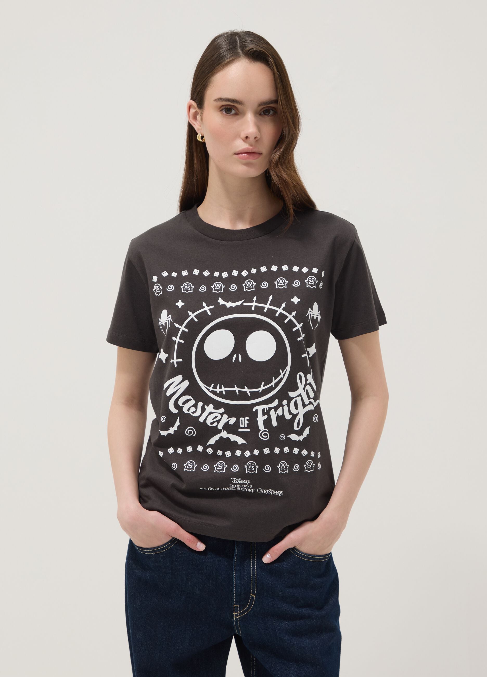 Black pure cotton Nightmare Before Christmas T-shirt