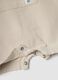 Beige cotton-linen blend baby dungarees regular fit_3