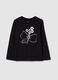 T-shirt with glitter print and long sleeves_0