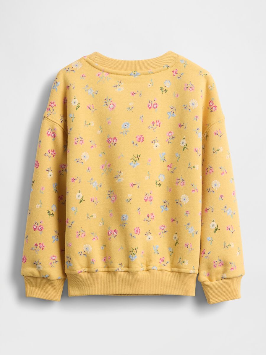Yellow Sweatshirt with Flowers and Logo_1