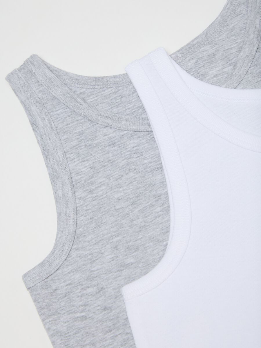 Multicolour regular fit kids' cotton tank tops bipack set_2