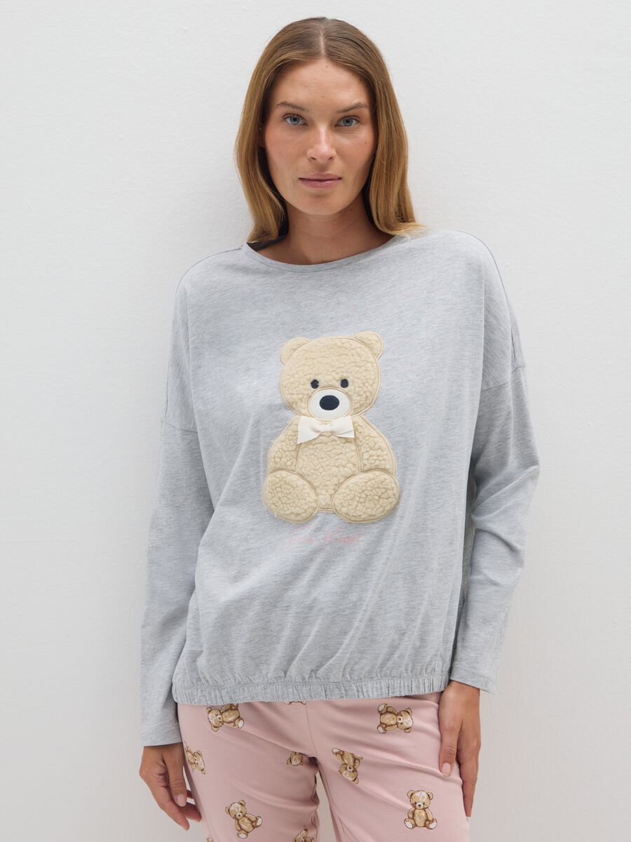 Pigiama in cotone multicolor regular fit con stampa_1