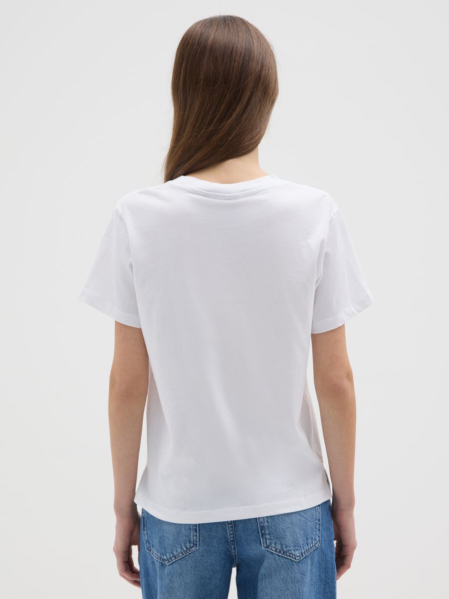 T-shirt bianca NFL a maniche corte in puro cotone regular fit_2