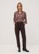 Blusa marrone regular fit con stampa a righe regular fit_1