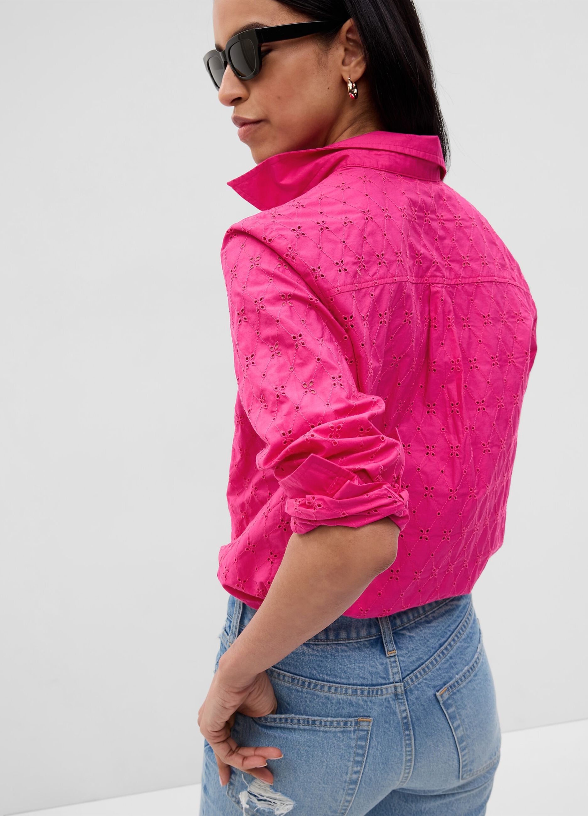 Camicia in pizzo sangallo