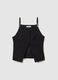 Black fitted viscose-blend waistcoat_4