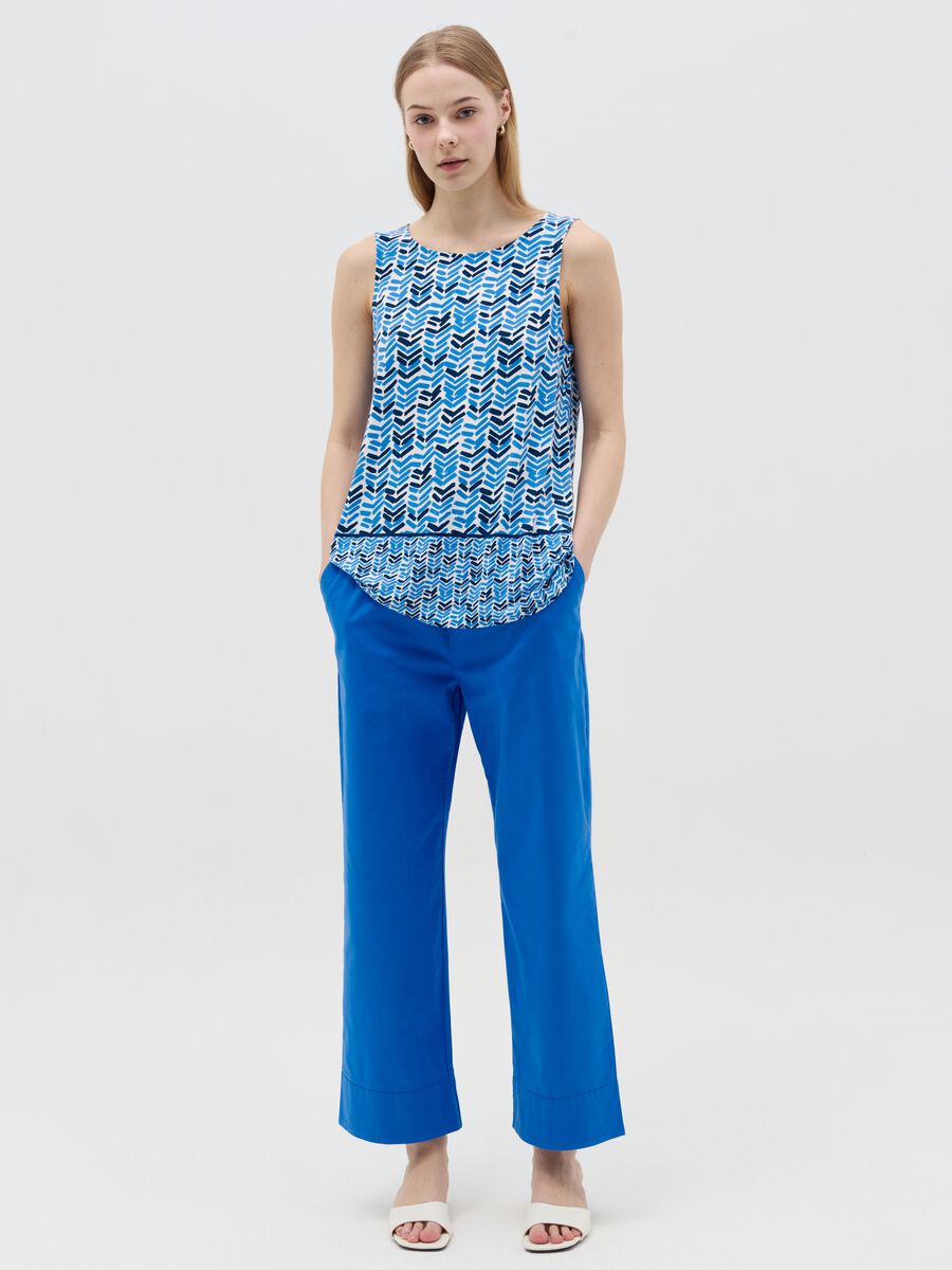 Light blue tank top with geometric pattern_1