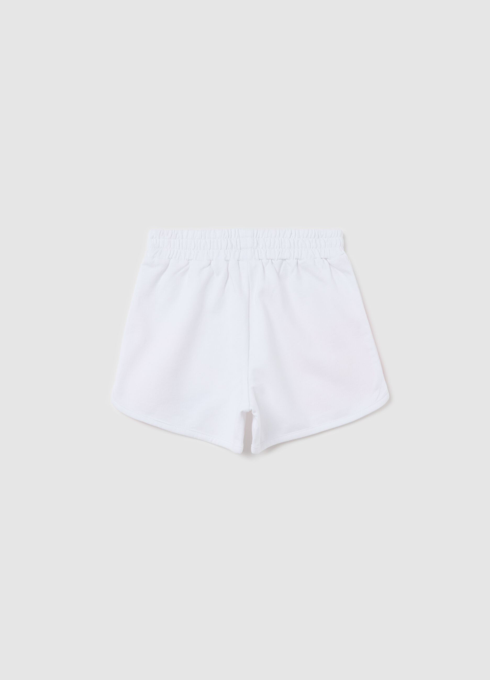 White French terry shorts with print