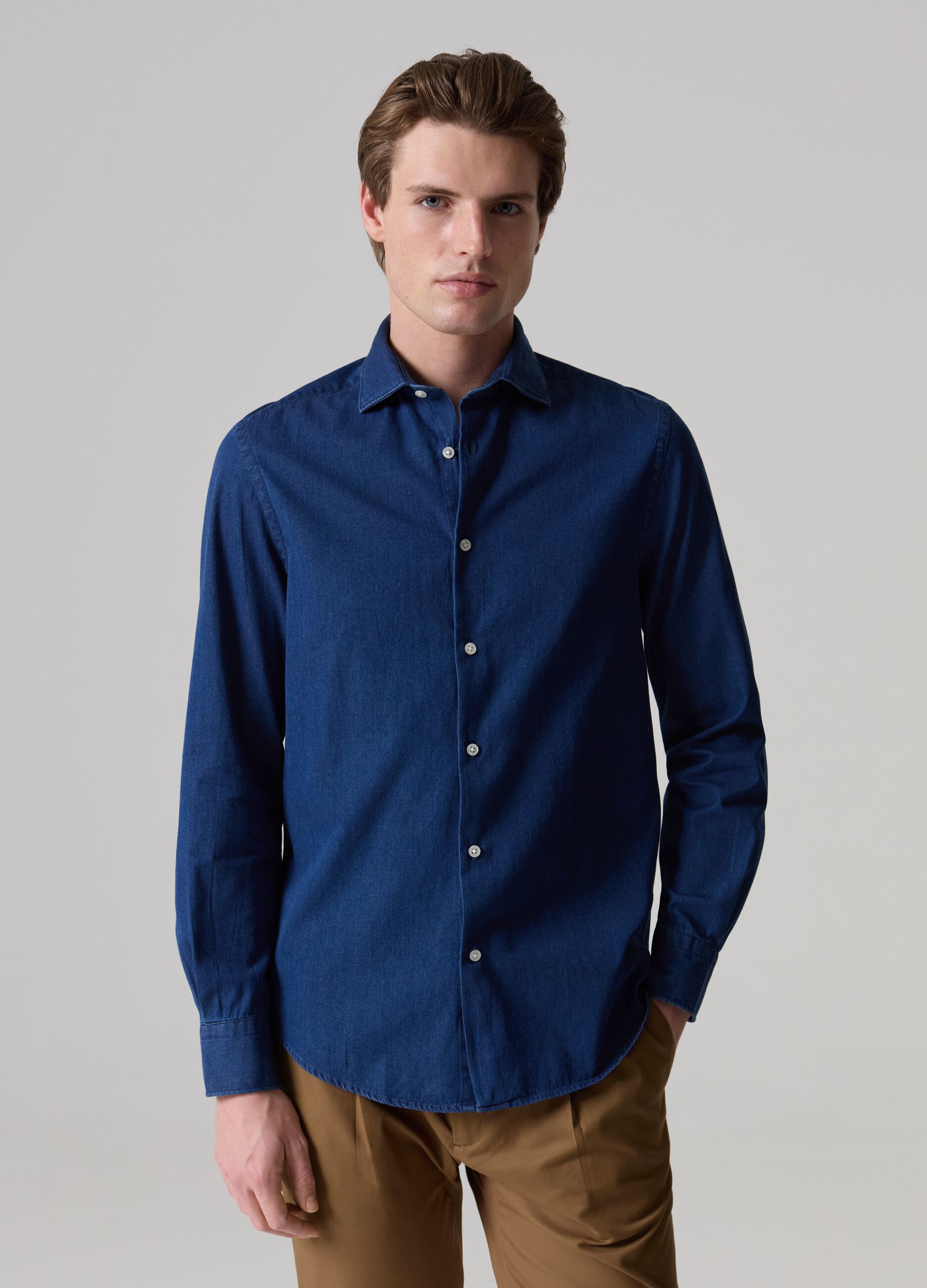 Camicia jeans uomo ovs outlet