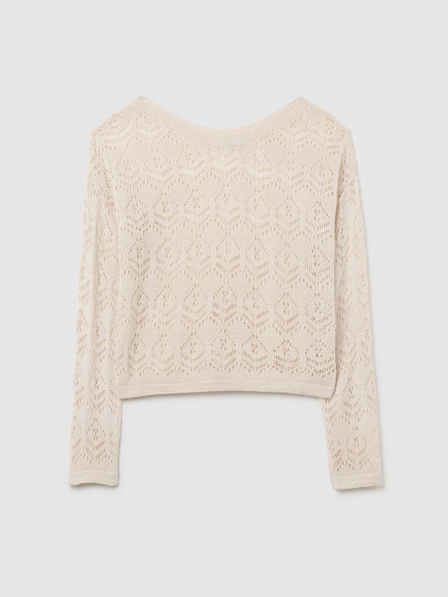Women's beige regular fit jumper_4