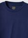 Blue pure cotton crew-neck T-shirt_1